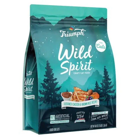 3 Lb Triumph Wild Spirit Deboned Chicken & Brown Rice Cat (6 Per Bale) - Dog/Cat Supplements